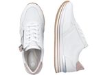 Remonte Sneaker im modischen Dessin WEISS-ROSEGOLD