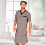 Kurzarm-Nachthemd mit Knopfleiste 