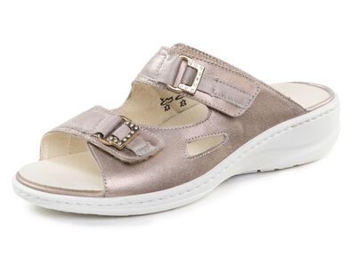 Waldl&auml;ufer Pantolette mit Metallschmuck mit Glitzersteinchen 