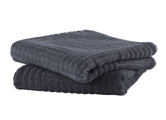 Flauschig weiche Frottier-Serie mit Hoch-Tief-Struktur ANTHRAZIT