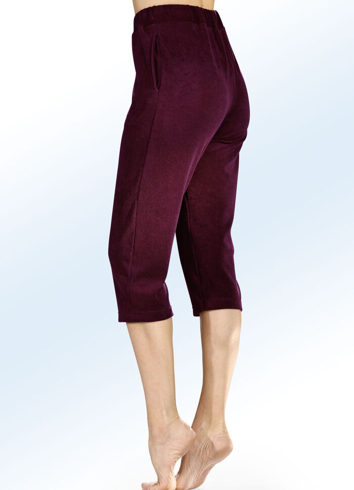 Zweierpack Schlaf- und Freizeithosen aus Frottierstretch 