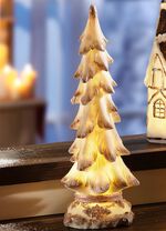 Beleuchtete Deko-Figuren aus Polyresin WEISS