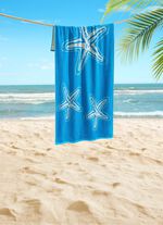 Velours-Strandlaken aus 100% Baumwolle 