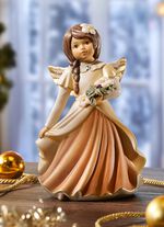 Goebel Engel mit Weihnachtsstern CHAMPAGNER