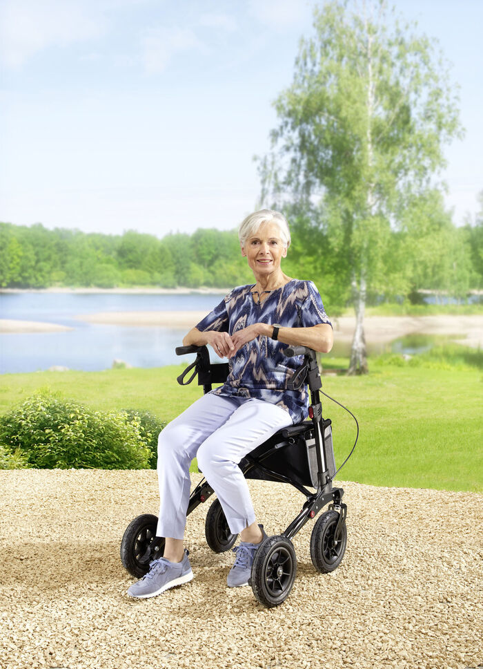 Outdoor-Rollator SCHWARZ