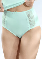 Slip mit elastischen Spitzeneinsätzen MINT