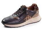 ELENA EDEN, trendige Damen-Sneaker, Weite G, mit herausnehmbarem Fussbett SCHWARZ-BRAUN