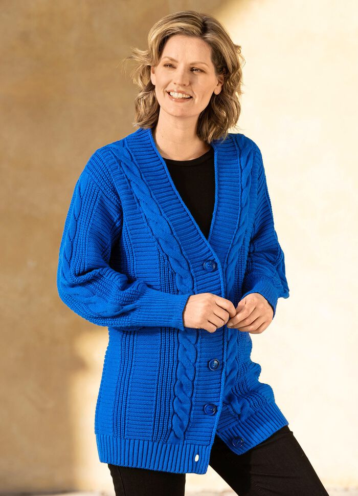 Strickjacke in Strukturmix 