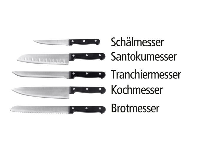 Messerblock, 6-teilig, mit 5 Messern 