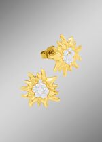 Edelweiss-Ohrstecker in Bicolor 