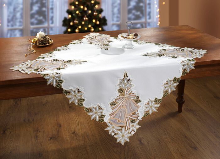 Tischdekoration mit Organza-Eins&auml;tzen 