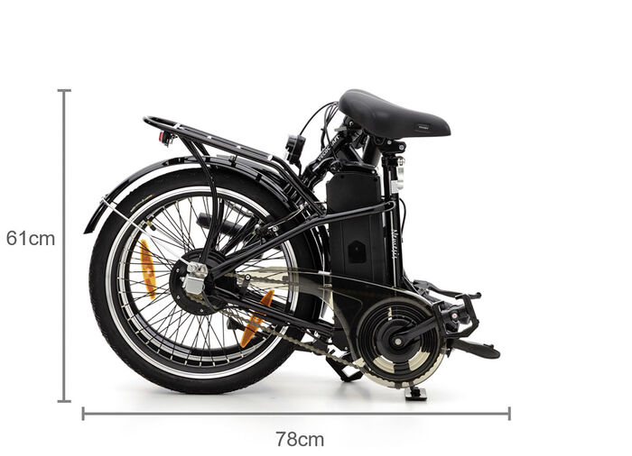 Falt-E-Bike von Verocraft mit Stahl-Faltrahmen SCHWARZ