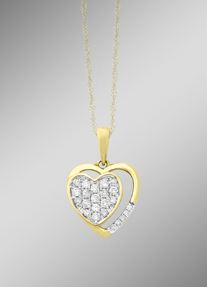 Funkelnder Herz Anhänger 