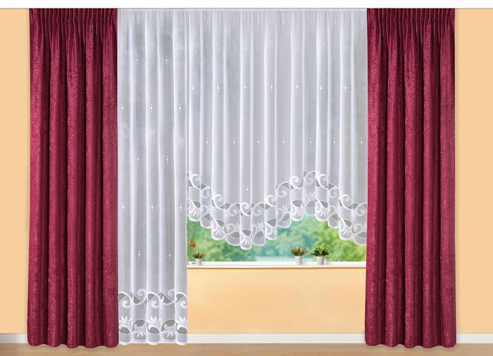 Leichter Lang-Vorhang mit Automatikfaltenband 