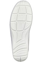 Waldläufer, bequeme Damen-Slipper, Weite H, mit herausnehmbarem Fussbett NATURWEISS