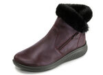 Stiefelette mit pfiffigem Plüschbesatz BORDEAUX