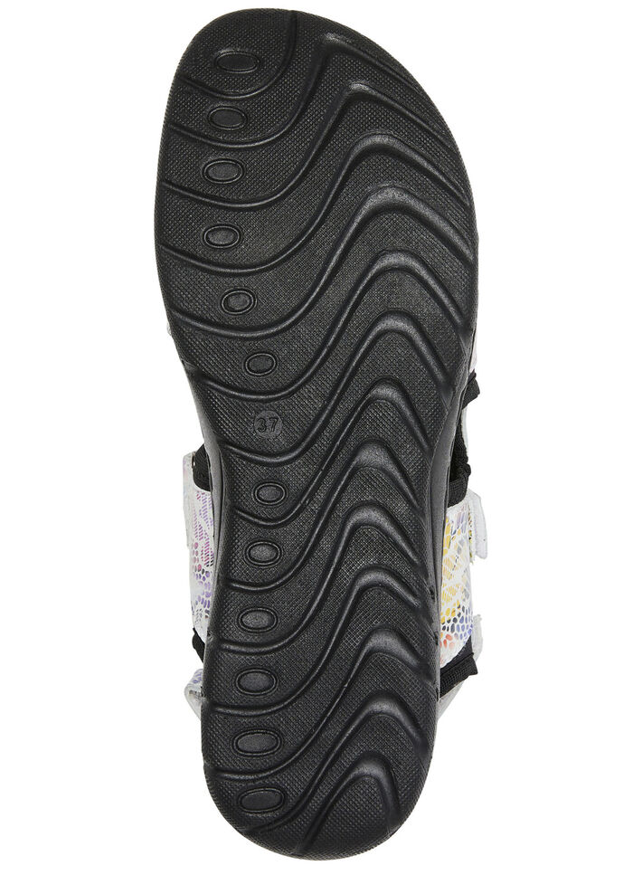 Gemini Trekking-Sandale mit bunter Floral-Prägung WEISS