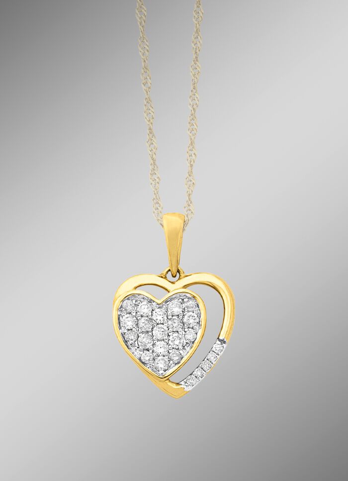 Funkelnder Herz Anh&auml;nger 