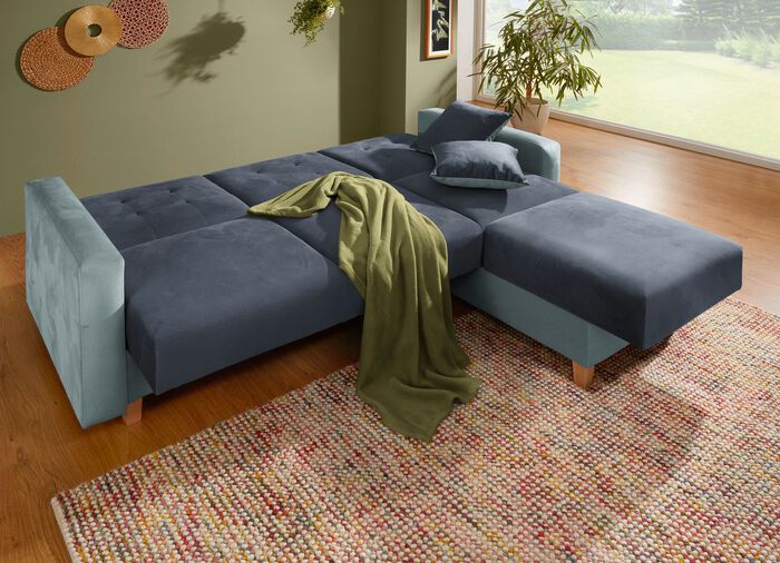 Gem&uuml;tliche Polsterecke mit Bettfunktion 