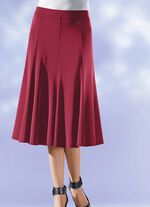 8-Bahnenrock mit glockig schwingendem Saum KIRSCHROT