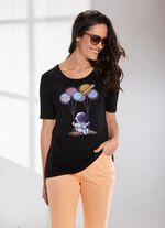 Shirt mit Strasszier im Vorderteil 