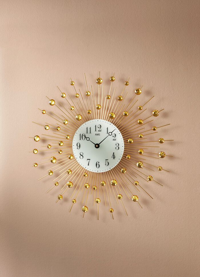 Wanduhr mit arabischen Ziffern GOLD