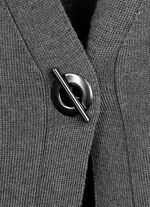 Gilet mit dekorativem Verschluss GRAU MELIERT