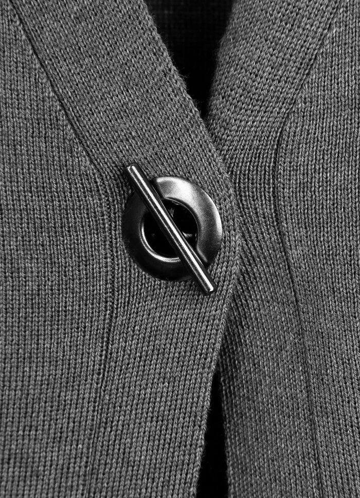 Gilet mit dekorativem Verschluss GRAU MELIERT