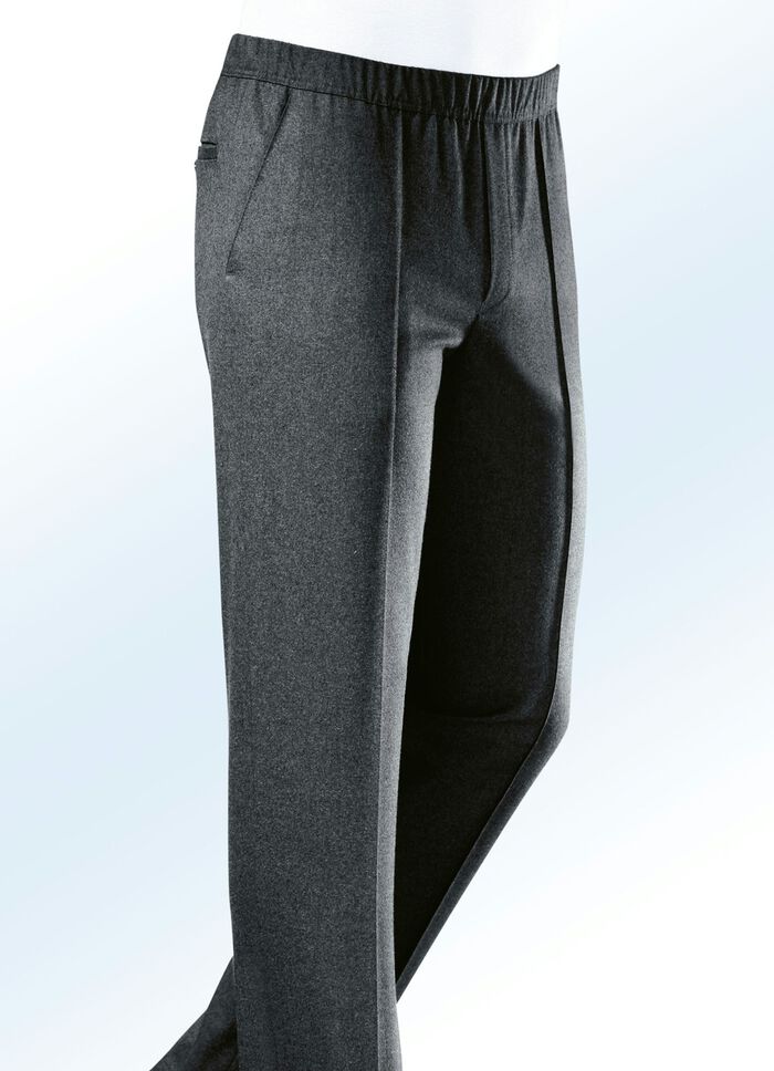 Schlupfhose von «Klaus Modelle» mit Gummibund rundum in 5 Farben DUNKELGRAU