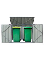 M&uuml;lltonnenschrank aus verzinktem Stahl 