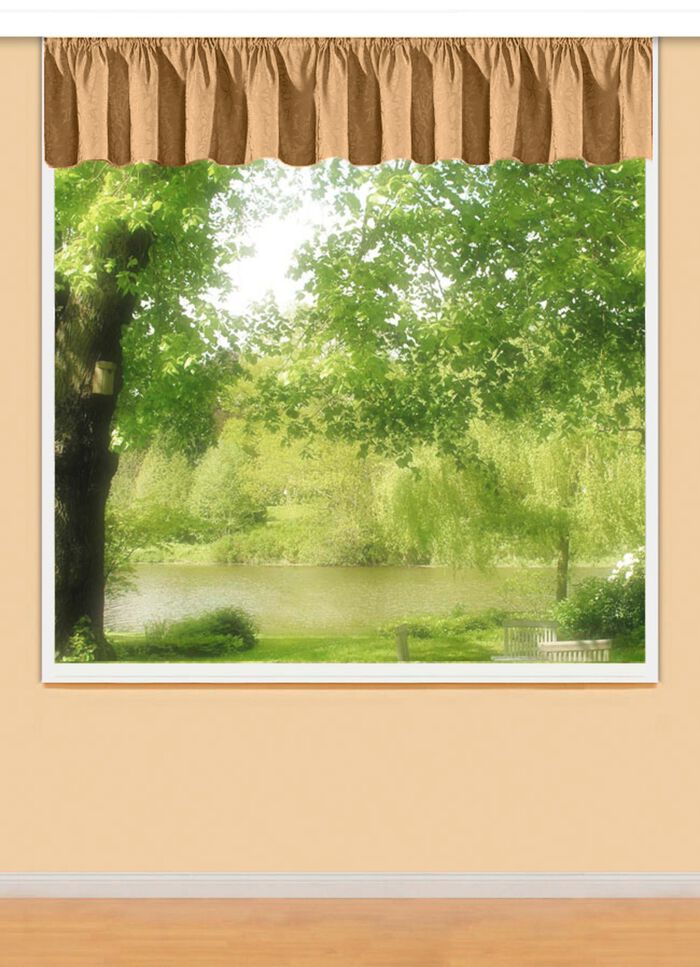 Querbehang mit Universalschienenband GOLD