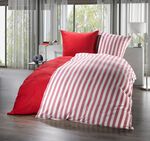 Kuschelige Flanell Bettw&auml;sche-Garnitur ROT