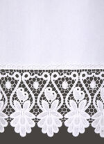 Fensterdekoration aus reiner Baumwolle mit hochwertiger Spitze 