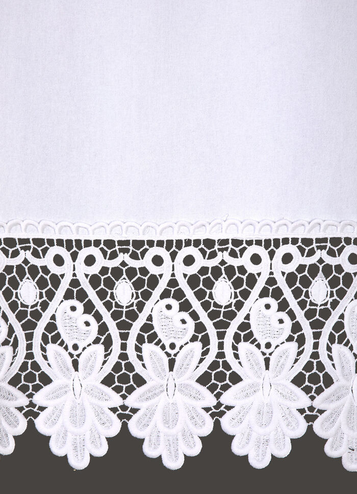 Fensterdekoration aus reiner Baumwolle mit hochwertiger Spitze 