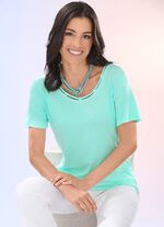 Shirt mit interessanter Verarbeitung in 2 Farben MINT