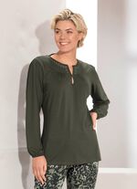 Flottes Shirt mit Zierringen in 2 Farben 