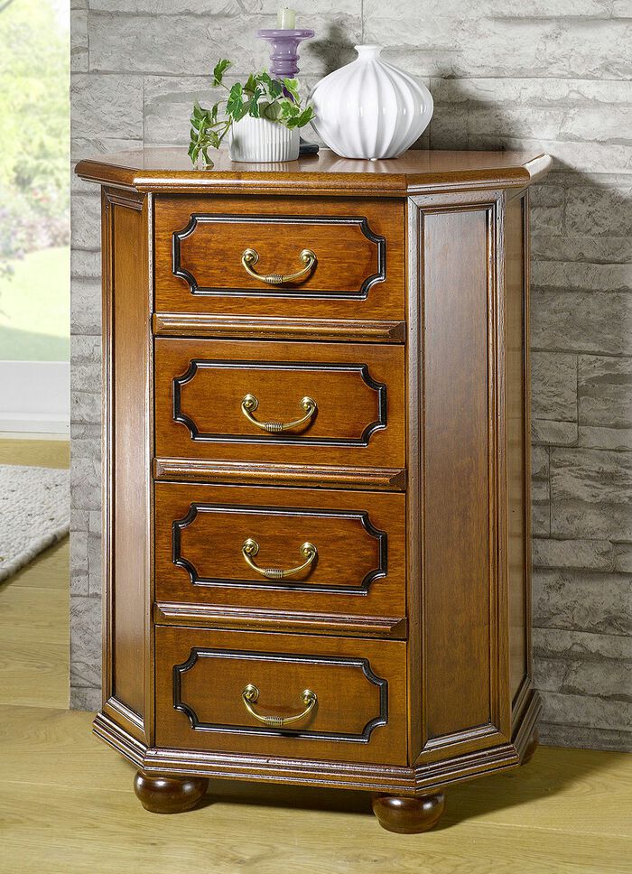 Schubladenkommode mit detailreichen Schnitzereien 