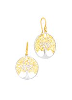 Lebensbaum-Ohrh&auml;nger aus Silber 