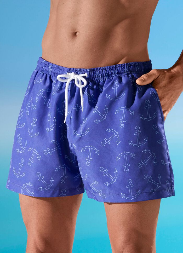 Badeshorts mit Seitentaschen, Microfaser 
