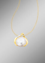 Anhänger mit Süsswasser-Zuchtperlen-Bouton 