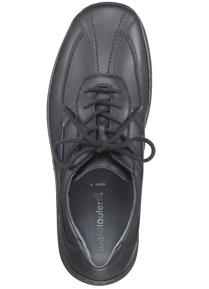 Waldl&auml;ufer, bequeme Herren-Schn&uuml;rschuhe, Weite H, mit herausnehmbarem Fussbett SCHWARZ