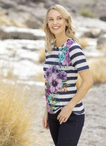 Shirt mit Blumenmotiv 