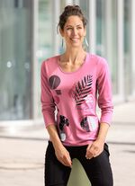 H&uuml;bsches Shirt mit Kontrast-Druck ROSA