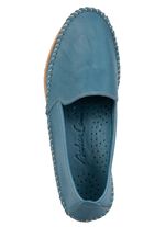 Andrea Conti, klassische Damen-Slipper, Weite G, mit herausnehmbarem Fussbett BLAU
