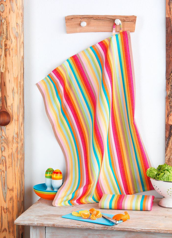 Farbenfrohe Geschirrt&uuml;cher, 2er-Set 