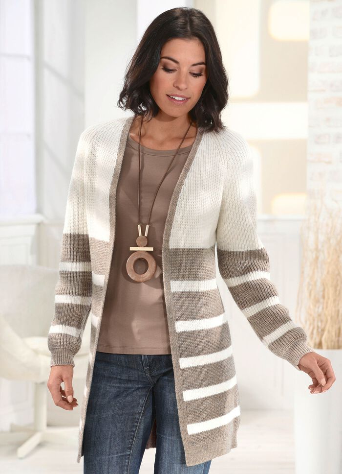 Long-Strickjacke in superflauschiger Qualit&auml;t 