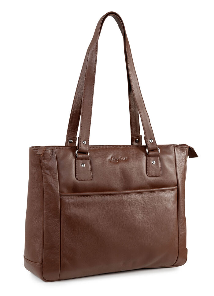Laurina, Tasche, Damen, mit zwei Umhängeriemen COGNAC