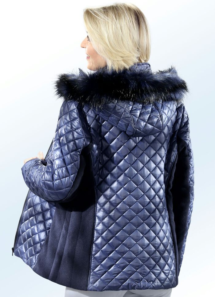 Jacke mit Kunstpelz-Besatz 