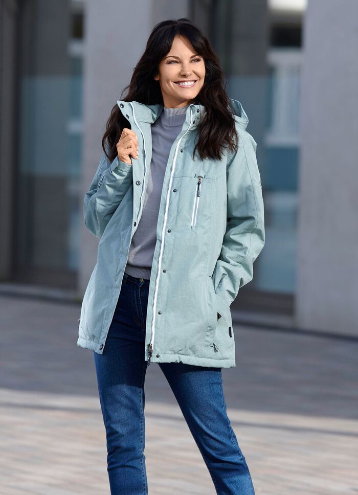 Funktionsjacke mit abnehmbarer Kapuze 