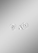 Zauberhafte Ohrstecker mit synth. Zirkonia 